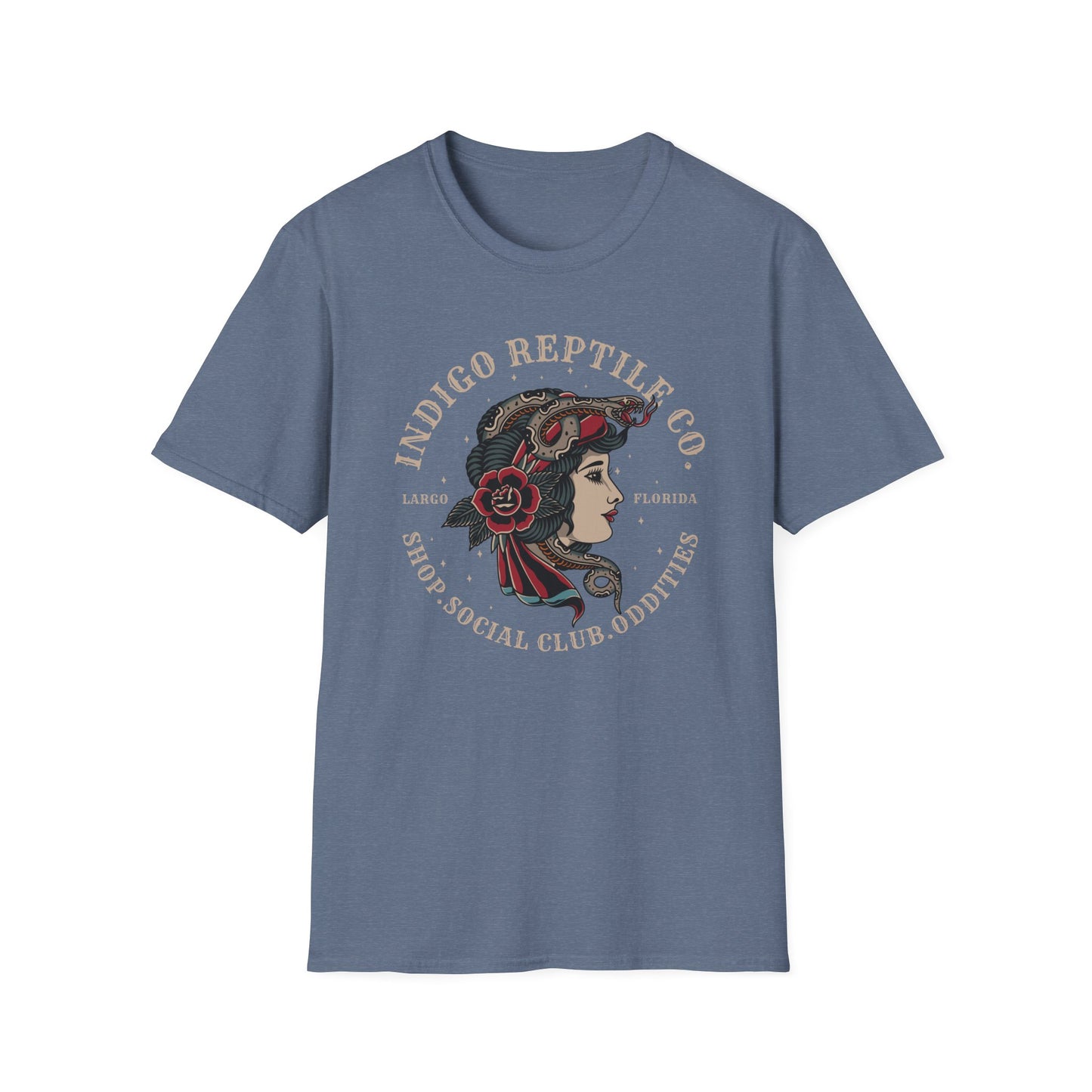 Indigo Reptile Shop Logo Softstyle T-Shirt