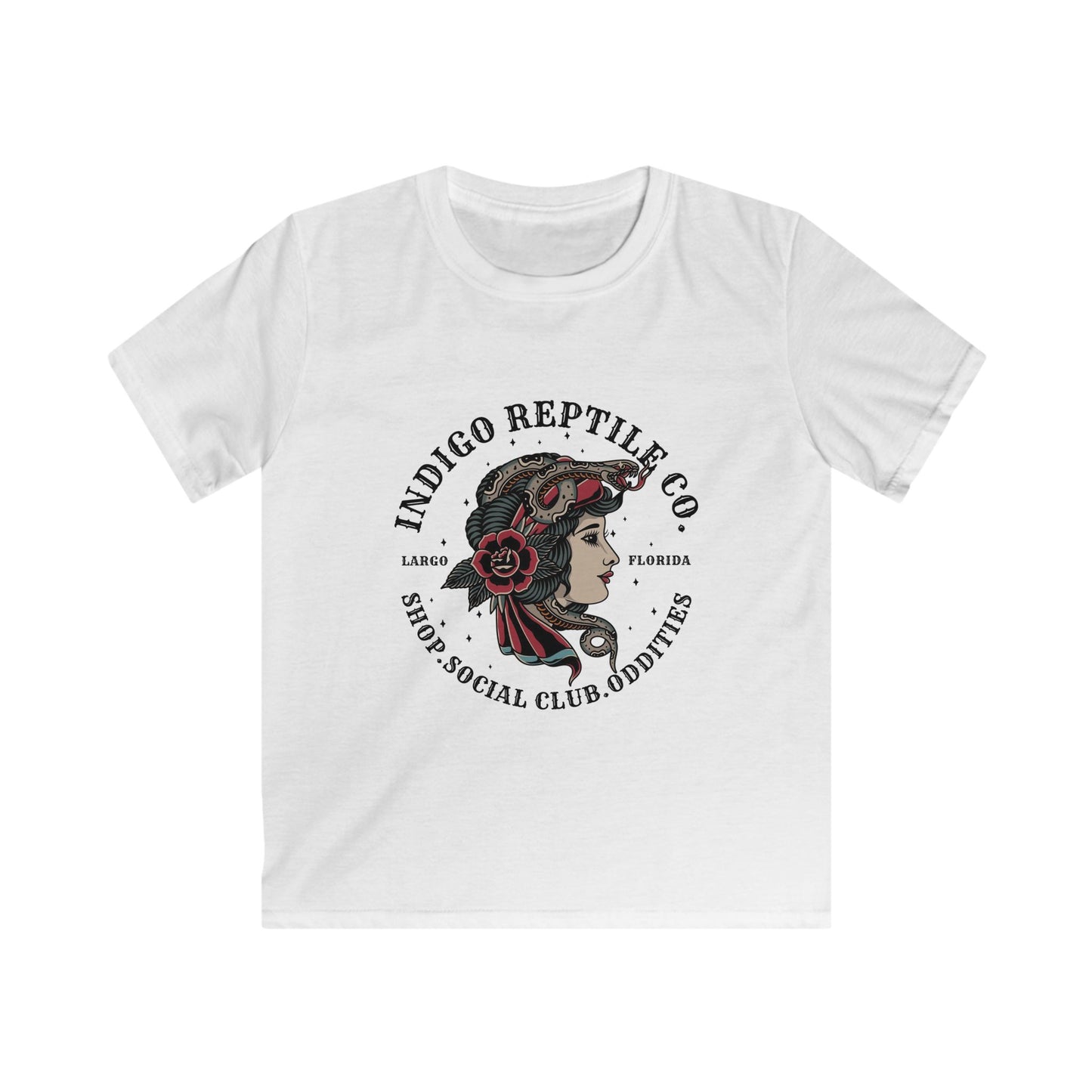 Youth Tee - Vintage-Inspired Indigo Reptile Co. Logo