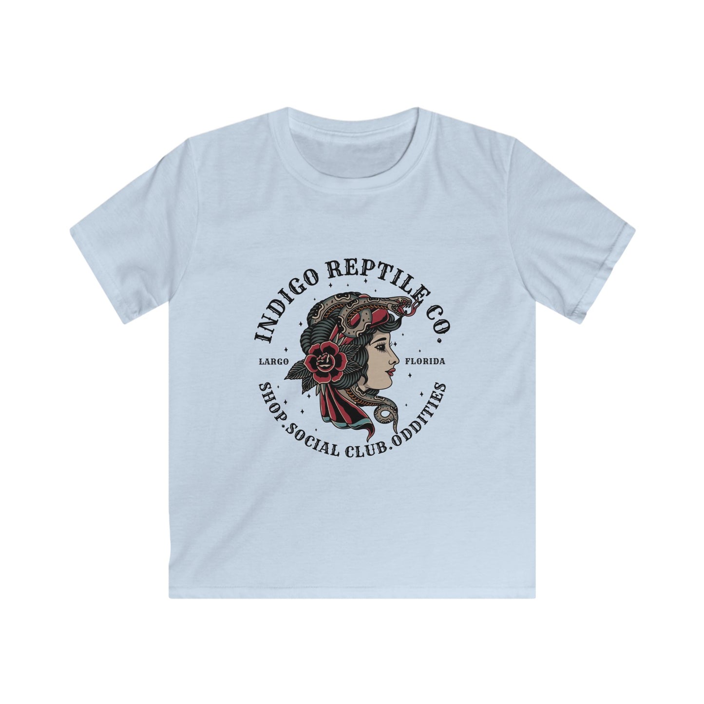 Youth Tee - Vintage-Inspired Indigo Reptile Co. Logo