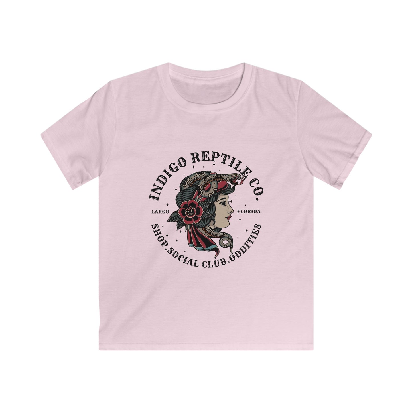 Youth Tee - Vintage-Inspired Indigo Reptile Co. Logo