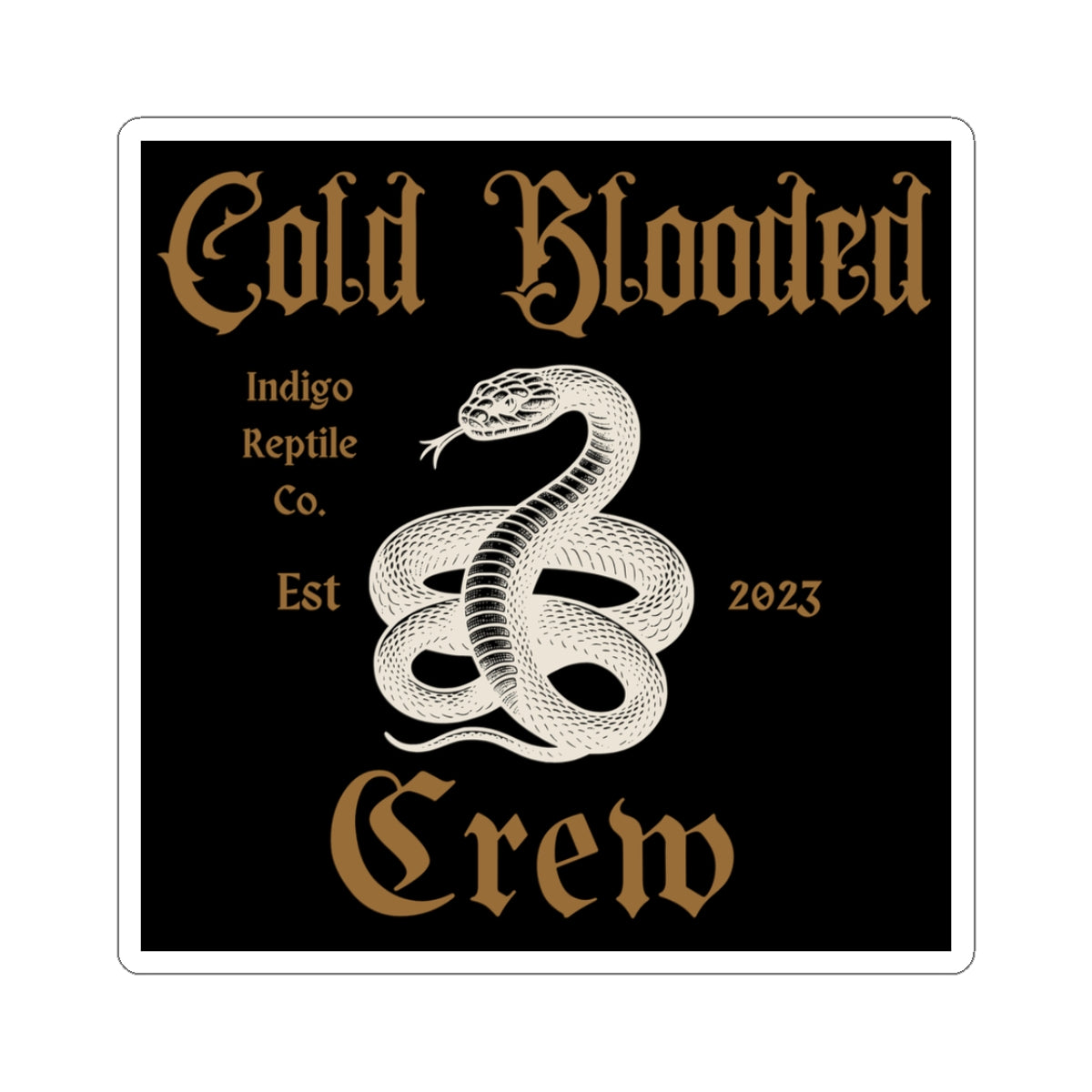 Stickers - Indigo Reptile Co Cold Blooded Crew Logo