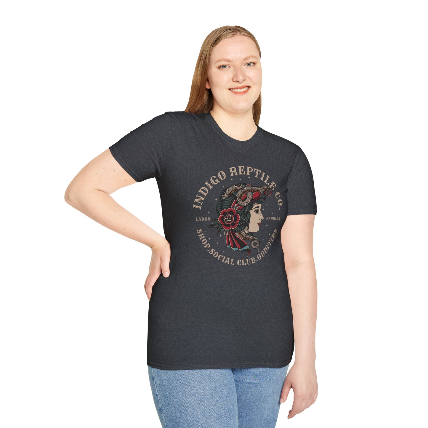 Indigo Reptile Shop Logo Softstyle T-Shirt