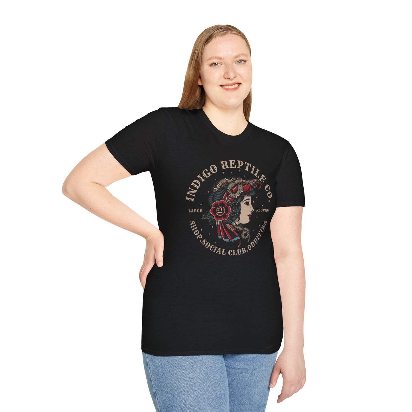 Indigo Reptile Shop Logo Softstyle T-Shirt