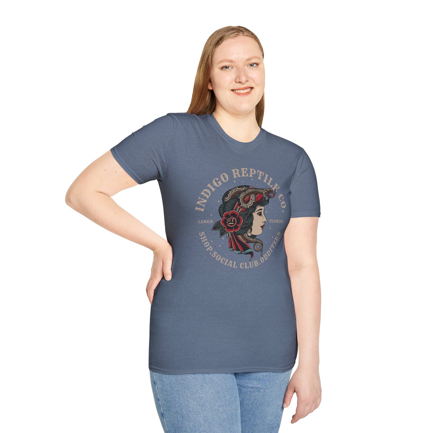 Indigo Reptile Shop Logo Softstyle T-Shirt