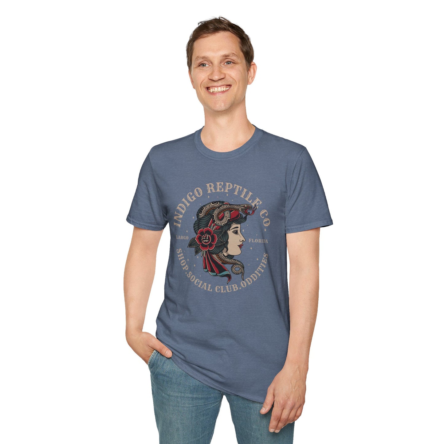 Indigo Reptile Shop Logo Softstyle T-Shirt