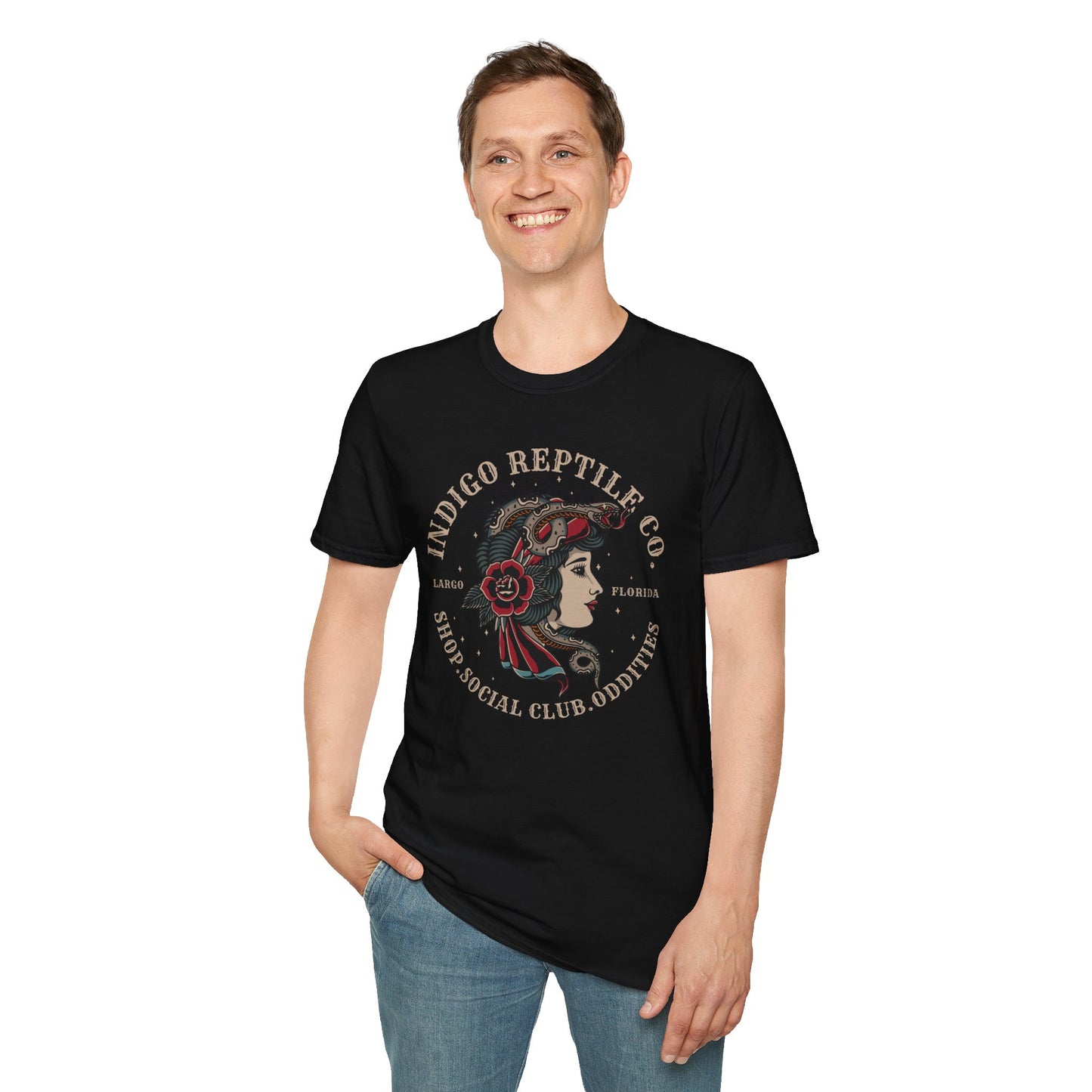 Indigo Reptile Shop Logo Softstyle T-Shirt