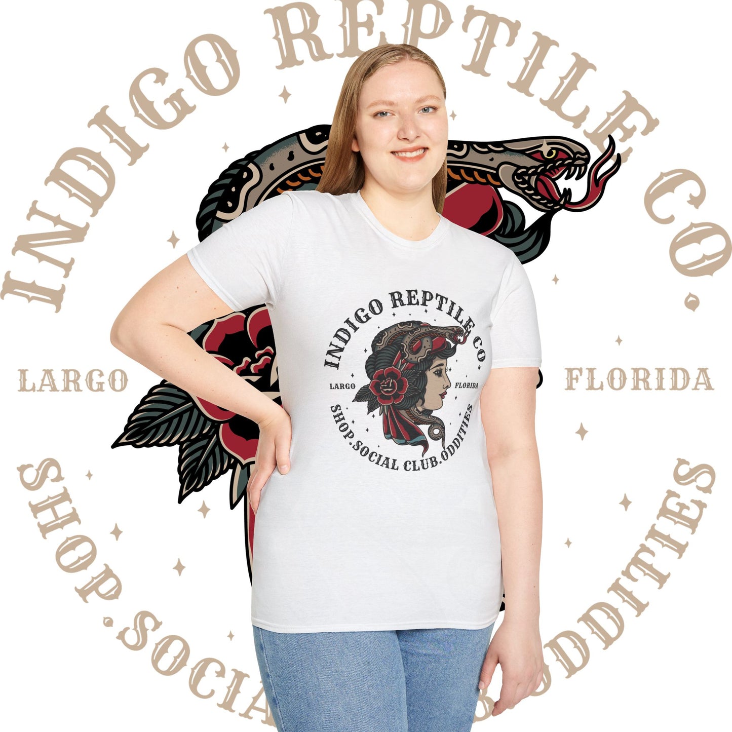 Indigo Reptile Company - Logo Girl Shirt - White