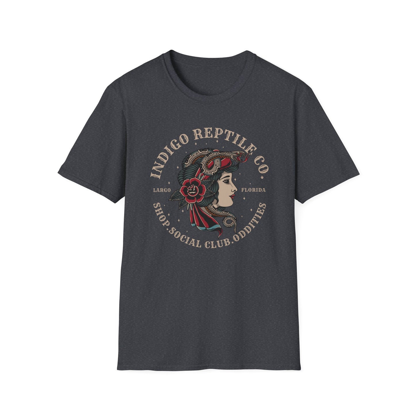 Indigo Reptile Shop Logo Softstyle T-Shirt
