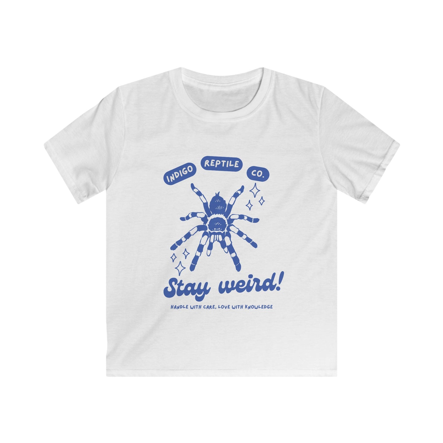 Kids Tee - Indigo Reptile Co - Stay Weird Tarantula Shirt