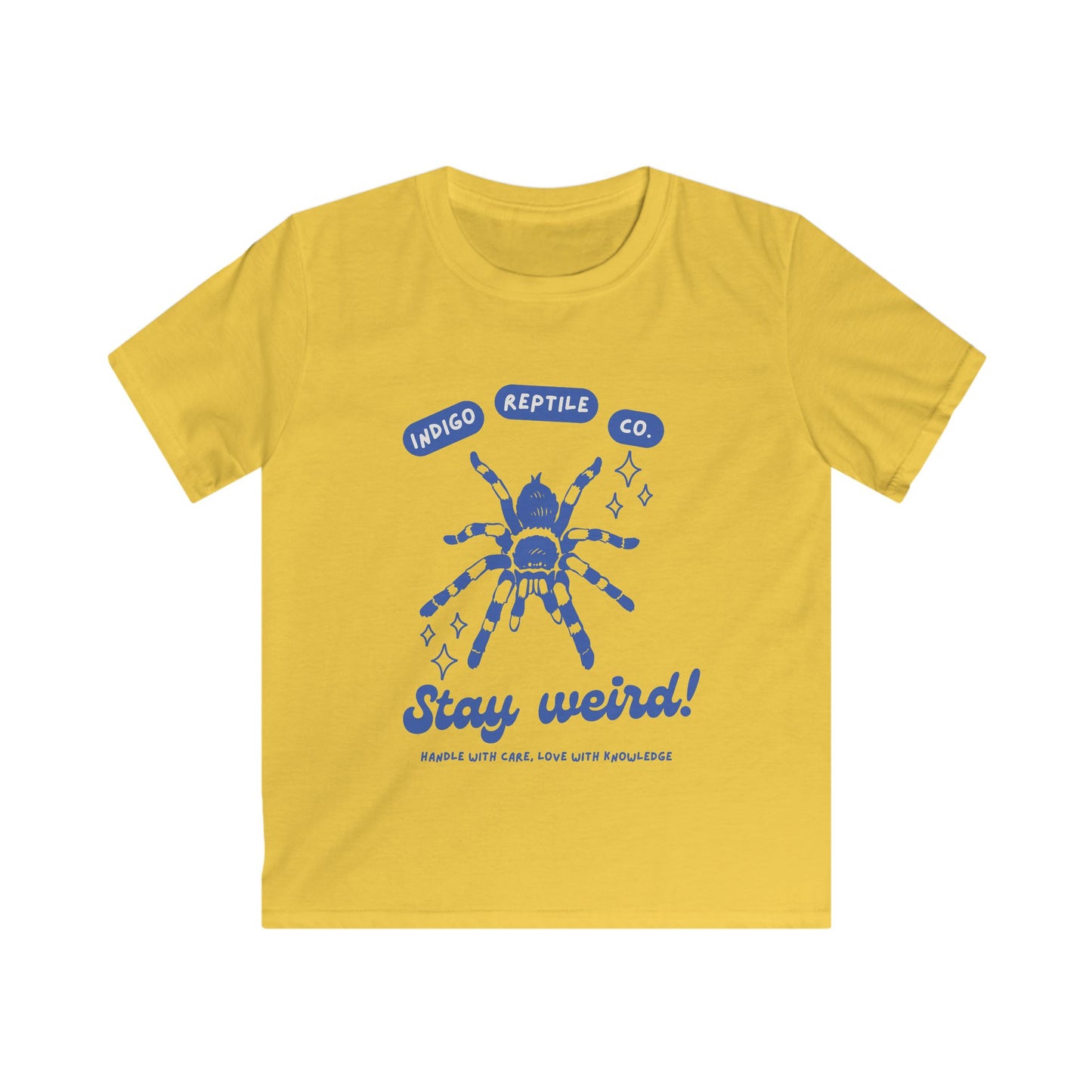 Kids Tee - Indigo Reptile Co - Stay Weird Tarantula Shirt