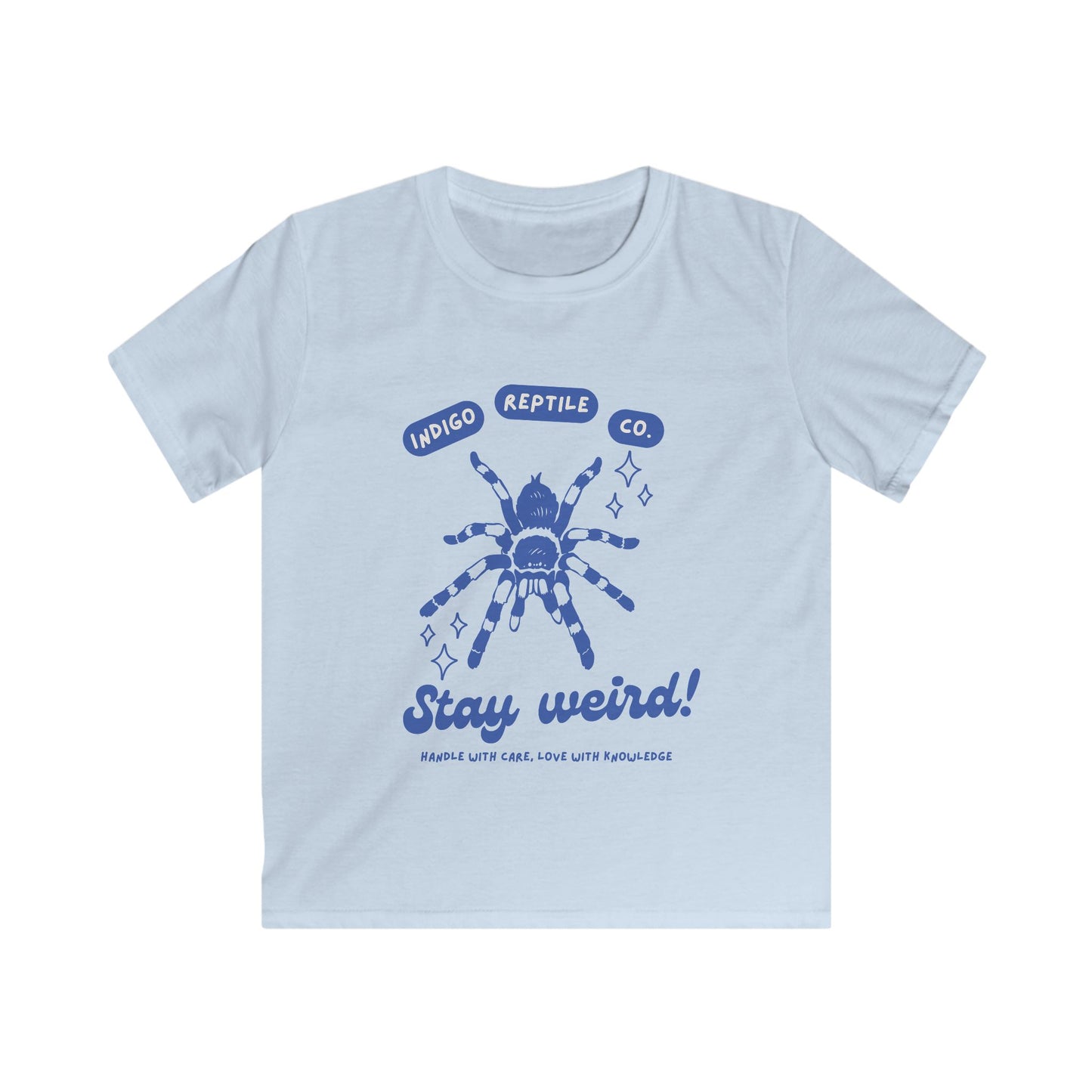 Kids Tee - Indigo Reptile Co - Stay Weird Tarantula Shirt