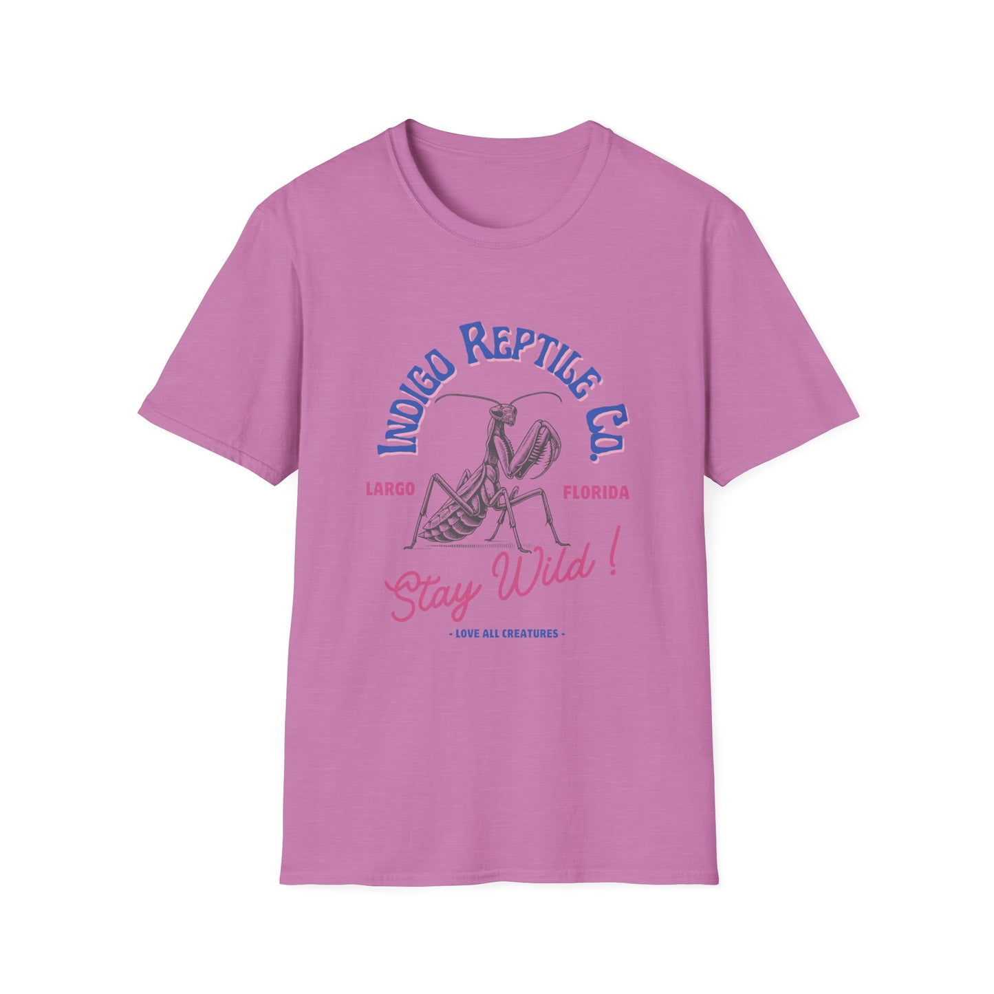 Unisex T-Shirt Indigo Reptile Co Stay Wild Praying Mantis Tee