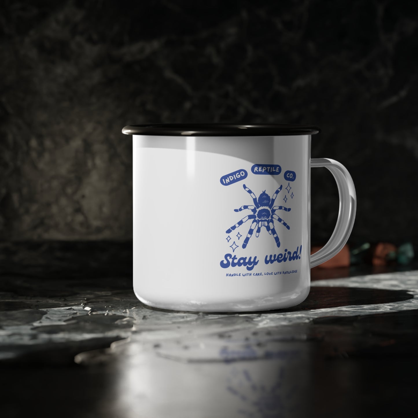 Enamel Camp Cup - Stay Weird - Tarantula