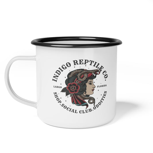 Enamel Camp Cup - Indigo Reptile Co Logo
